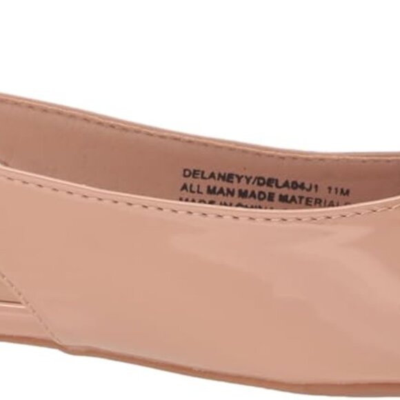 Women's Ballet Flat Nude Patent Size 8 Faux Leather Pull-On Synthetic Sole - Picture 6 of 7